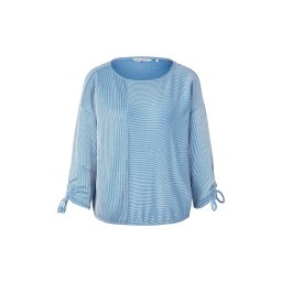 TOM TAILOR DENIM Tricou albastru / alb