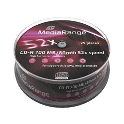 CDR 52x SP 700MB MediaR. 25 pieces