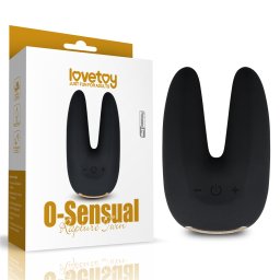 LoveToy O-Sensual Rapture Twin Clitoral or Nipple Vibrator Black