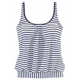 VENICE BEACH Tankini top 'Summer' bleumarin / alb
