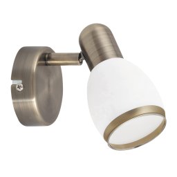 Aplica Elite cu structura metalica bronz si abajur de sticla 5970 Rabalux