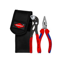 Set 2 mini clesti KNIPEX, cleste combinat cu varf ascutit 145 mm si Cobra 150 mm, in borseta din poliester pentru curea, fabricat in Germania 00 20 72 V06