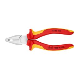 Cleste patent combinat VDE 1000 V, parghie mare, maner multicomponent, 160mm, KNIPEX 03 06 160