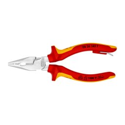Cleste combinat cu varf, VDE 1000 V, maner multicomponent, 145mm, KNIPEX 08 26 145 T