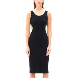 IOANNA KOURBELA Rochie "Connection" Midi Fitted Dress With Cut Outs 23261 12223-black-black