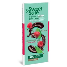 Ciocolata Seminte Canepa Zmeura Sweet Safe 90g Sly Nutritia