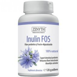 Fibre prebiotice si fructo-oligozaharide Inulin FOS 120g Zenyth Pharmceuticals