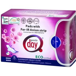 Absorbante de Noapte cu Banda Far-IR Anion Eco 8buc de 290mm Gentle Day