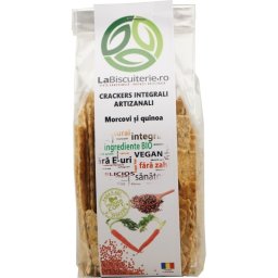 Crackers Integrali Artizanali cu Morcovi si Quinoa 125g LaBiscuiterie