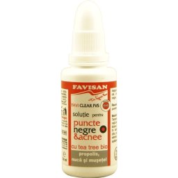 Favi Clear - Solutie pentru Puncte Negre si Acnee cu Tea Tree 30ml Favisan