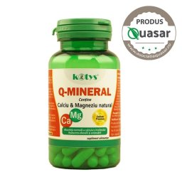 Q-Mineral cu Calciu si Magneziu natural 60cps Kotys