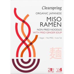 Paste din Grau cu Supa Miso si Ghimbir Ramen Eco 210g Clearspring