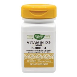 Vitamina D3 5000UI 60cps Natures Way