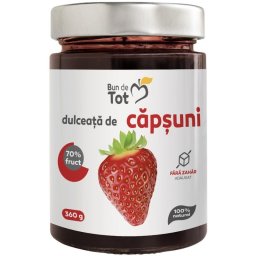 Dulceata de Capsuni Fara Zahar 360g Bun de Tot