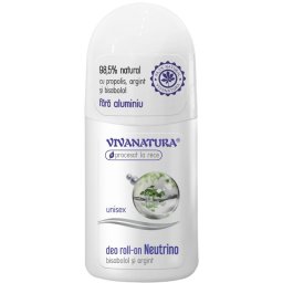 Deo Roll On Unisex Neutrino cu Bisabolol si Argint 50ml Vivanatura