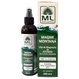 Magne Montana - Ulei de Magneziu de Apuseni cu Menta 200ml Laboratoarele Merlin