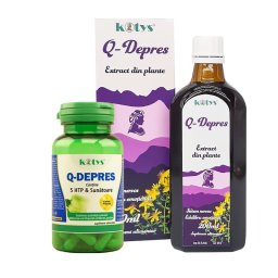 Tinctura 200ml si Capsule Q-Depres sistem nervos Kotys