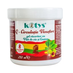 Gel racoritor Q-Circulatie Venofort cu Vita de vie si Castan 250ml Kotys