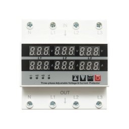 Releu digital 63A pentru monitorizare si protectie subtensiune, supratensiune trifazic LDVP3-63A