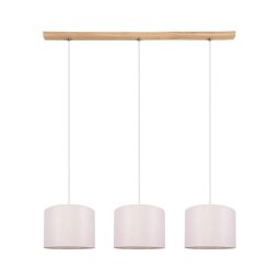 Spot-Light 1037400611528 - Lustră suspendată BENITA pe cablu, 3xE27/40W/230V, finisaj stejar
