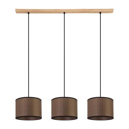 Spot-Light 1037400811551 - Lustră suspendată pe cablu BENITA 3xE27/40W/230V, stejar