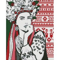 Set goblen cu diamante, cu sasiu, Motive traditionale, 40x50 cm