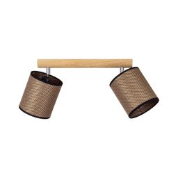 Spot-Light 2027400811553 - Lampă spot BENITA 2xE27/25W/230V stejar