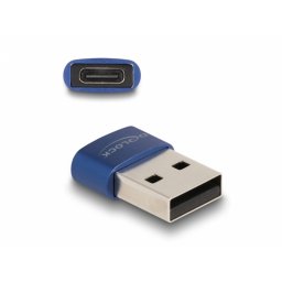 Adaptor USB 2.0-A la USB type C T-M Albastru, Delock 60051