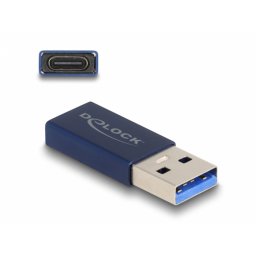 Adaptor activ USB 3.2 Gen2-A la USB type C T-M Albastru, Delock 60049