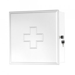 Dulap pentru medicamente si prim ajutor din MDF, Escalate, 39x39x16 cm, Alb