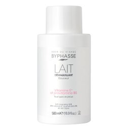 Lapte demachiant pentru fata si ochi, Vitamina E si B5, Byphasse, 500 ml