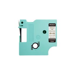 Etichete magnetice printabile compatibile DYMO LabelManager, 12 mm, negru pe alb, pentru rafturi metalice si organizare reutilizabila, PR3D24