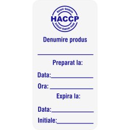 Etichete personalizate, HACCP 30x60 mm, 1000 buc rola