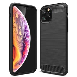 Husa Husa pentru iPhone 12 Pro Max - Techsuit Carbon Silicone - Black