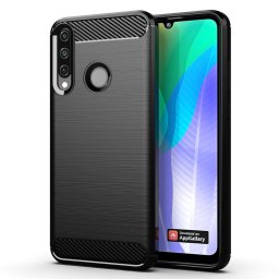 Husa Husa pentru Huawei Y6p - Techsuit Carbon Silicone - Black