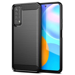 Husa Husa pentru Huawei P Smart 2021 - Techsuit Carbon Silicone - Black