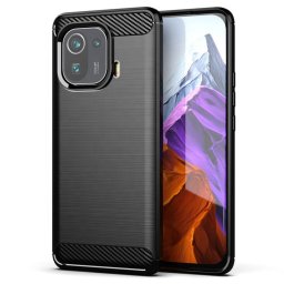Husa Husa pentru Xiaomi Mi 11 Pro - Techsuit Carbon Silicone - Black
