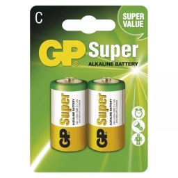 GP Super Alkaline Battery C (LR14) 2 pack