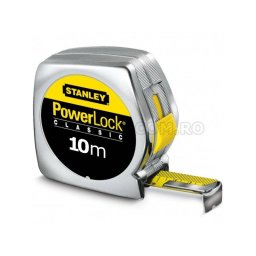 Ruleta PowerLock Classic STANLEY cu carcasa ABS 10m x 25mm