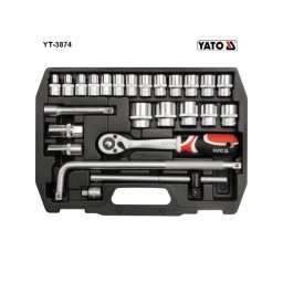 Trusa chei tubulare cu antrenor 1/2" Yato