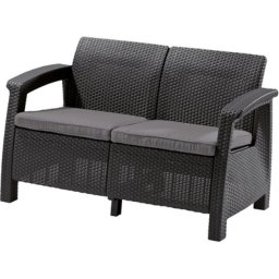 KETER. Canapea cu 2 locuri gri Corfu Love Seat