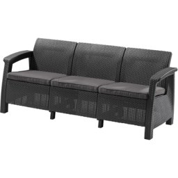 KETER. Canapea cu 3 locuri graphite Corfu Love Seat