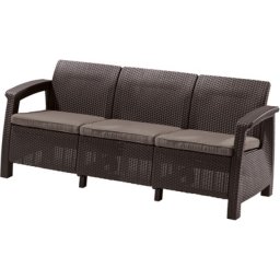 KETER. Canapea cu 3 locuri maro Corfu Love Seat