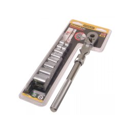 Set 8 tubulare 3/8 si clichet cu maner extensibil si cu cap rotativ in 7 puncte STANLEY