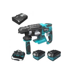 Dedra set Ciocan rotopercutor SDS Plus SAS+ALL cu 2 acumulatori Li-Ion 18V 5.0Ah incarcator rapid 125W si geanta