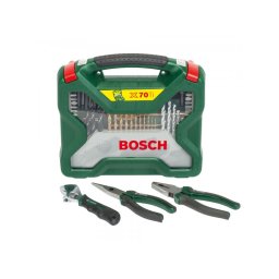 Bosch Set 73 accesorii X-Line Titanium, biti, chei tubulare, adaptor chei tubulare, burghie , clesti