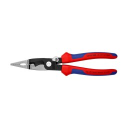 Cleste KNIPEX 6 in 1 pentru instalatii electrice, 200 mm, cu mecanism inteligent de blocare si manere confort, fabricat in Germania 13 92 200