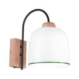 Lampă de perete NONNA 1xE27/60W/230V stejar/alb/verde Kolarz A1352.61.G