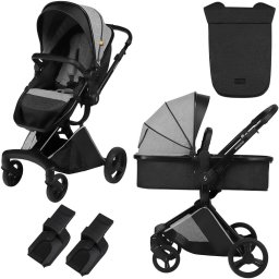 Carucior transformabil 2 in 1 Skiddou Nasjo Normandic Dream Gri