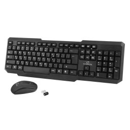 Tastatura Set tastatura si mouse USB, 2,4GHz, Negru